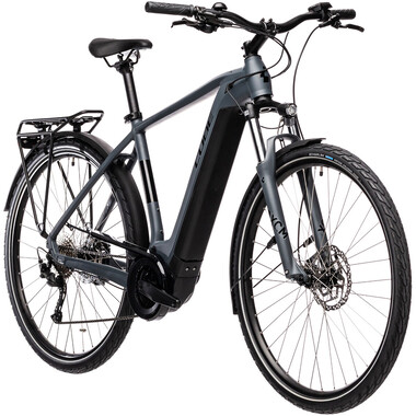 Bicicleta de viaje eléctrica CUBE TOURING HYBRID ONE 400 DIAMANT Gris 2021 0